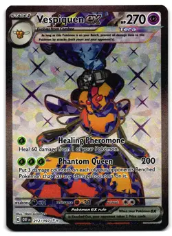 Vespiquen ex 212/197 - 🌊 Obsidian Flames Ultra Rare Pokemon TCG 🖤 - LP - Image 1