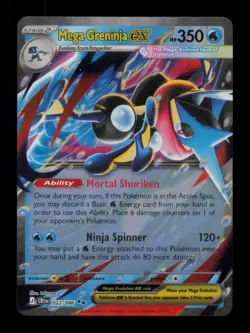 HOLO MEGA GRENINJA EX DOUBLE RARE 022/086 NM POKEMON - Image 1