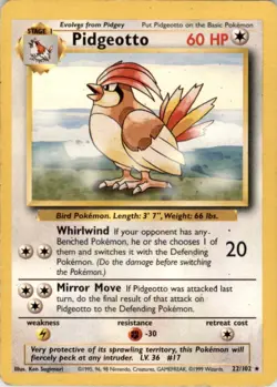 2002 Pokemon Legendary Collection #34 Pidgeotto EX - Image 1