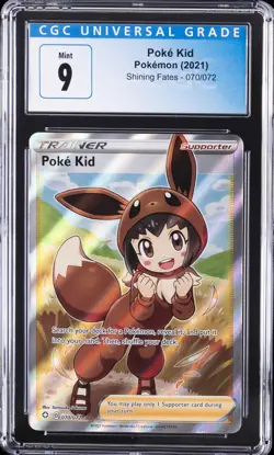 2021 POKEMON SHINING FATES #070/072 POKE KID CGC 9 - Image 1