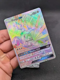 Pokemon Dialga GX 138/131 Rainbow Rare Forbidden Light Full Art Holo NM - Image 2