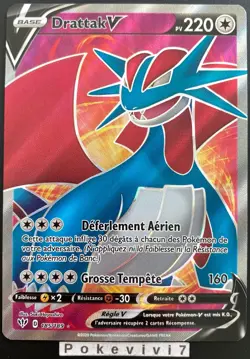 Carte Pokemon DRATTAK V 185/189 FA Full Art Epee et Bouclier 3 EB03 FR NEUF - Image 1