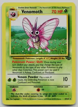 Venomoth 29/64 Rare Jungle Pokemon Unlimited Near Mint - Image 1