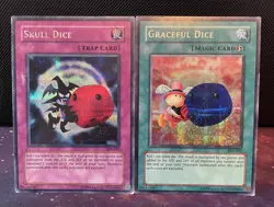 Skull Dice EDS-003 & Graceful Dice EDS-002 Yu-Gi-Oh! Prismatic Secret Rare Holo - Image 1