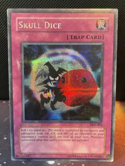 Skull Dice EDS-003 & Graceful Dice EDS-002 Yu-Gi-Oh! Prismatic Secret Rare Holo - Image 2