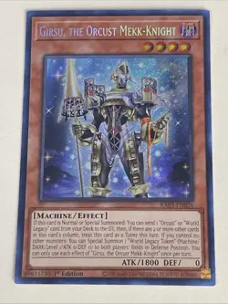 Yugioh Girsu the Orcust Mekk-Knight x 3 - 1st Edition Secret Rare NM - Free Holo - Image 2