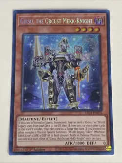 Yugioh Girsu the Orcust Mekk-Knight x 3 - 1st Edition Secret Rare NM - Free Holo - Image 3