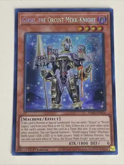 Yugioh Girsu the Orcust Mekk-Knight x 3 - 1st Edition Secret Rare NM - Free Holo - Image 4