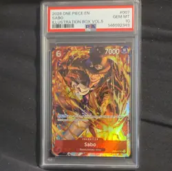 Bandai OP05-007 Sabo Illustration Box Vol.5 Foil SP PSA 10 2026 EN - Image 3