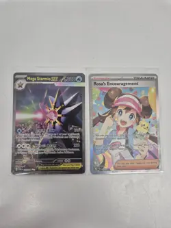 Pokemon SIR Bundle: Mega Starmie ex 118/088 & Rosa's Encouragement 123/088 (NM) - Image 1