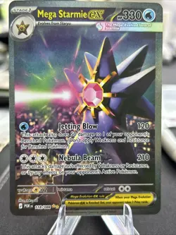 Mega Starmie eX 118/088 Special Illustration Rare Pokemon Perfect Order - Image 1