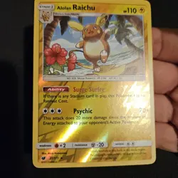 Alolan Raichu 31/111 Holo Rare Crimson Invasion Pokemon Card Reverse Holo NM/LP - Image 1