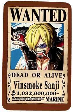 Sanji One Piece Wanted Set ACG Holo Anime Card Dead or Alive - Image 1