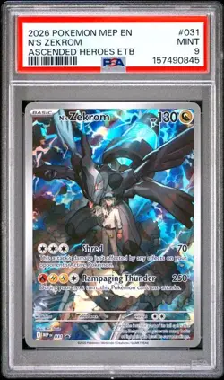 PSA 9 N's Zekrom 031 Ascended Heroes Etb - Promo Pokemon TCG Card - Image 1