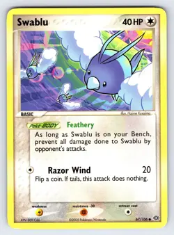 Swablu 67/106 2005 EX Emerald Pokemon Card TCG Nintendo Vintage Common - VLP - Image 1