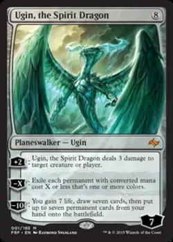 1x Lightly Played, English Ugin, the Spirit Dragon - Fate Reforged - Image 1