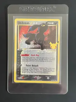 Pokemon TCG Umbreon Gold Star 17/17 Celebrations Holo Card NM Condition - Image 1