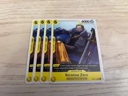 OP07-113 Playset 4 x Roronoa Zoro English UC One Piece TCG Card Game - Image 1