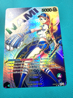 Nami EB02 LA Dodgers✨One Piece Leader Textured✨Mint✨Foied Fan Art✨ - Image 1