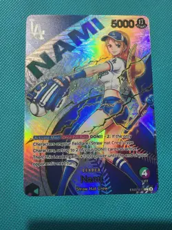 Nami EB02 LA Dodgers✨One Piece Leader Textured✨Mint✨Foied Fan Art✨ - Image 2