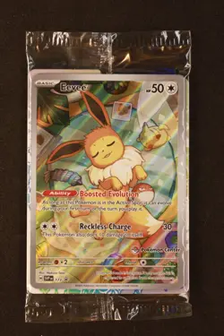 Sealed Eevee Promo SVP 173 Pokemon Center Stamped Card Prismatic Evolutions - Image 1