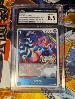 CGC 8.5 - Perona OP01 - 077 (Judge Pack Vol. 2) Judge Stamp - One Piece 2023 - Image 1