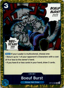 Boeuf Burst OP12-060 R Foil Bandai One Piece TCG Card Near Mint - Image 1