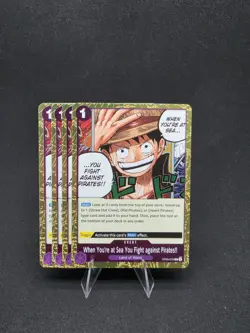 X4 When You're At Sea You Fight Against Pirates OP05-076 One Piece Playset NM - Image 1