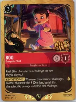 Disney Lorcana Boo Energetic Child Promo Attack Of The Vine 6/PD1 NM/M - Image 1