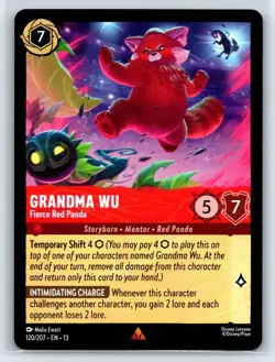 #120 Grandma Wu - Fierce Red Panda - Rare 2026 Disney Lorcana Attack of the Vine - Image 1
