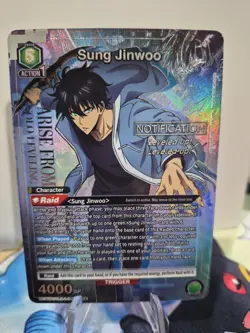 Union Arena Sung Jinwoo UE17BT/SLG-1-048 (SR*) - UE17BT: SOLO LEVELING (UE17BT) - Image 1