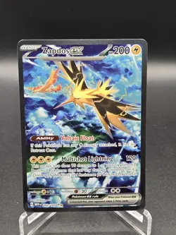 Pokemon TCG Zapdos EX 202/165 Scarlet & Violet 151 Special Illustration Rare, NM - Image 1