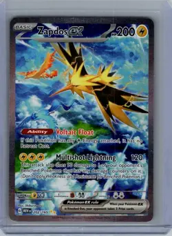 Pokemon Zapdos ex Special Illustration Rare SV: Scarlet & Violet 151 202/165 NM - Image 1
