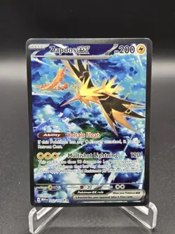 Pokemon TCG Zapdos EX 202/165 Scarlet & Violet 151 Special Illustration Rare, NM - Image 1