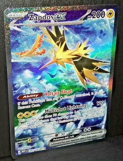 POKEMON SCARLET & VIOLET 151 - ZAPDOS EX #202/165 SPECIAL ILLUSTRATION RARE (NM) - Image 1
