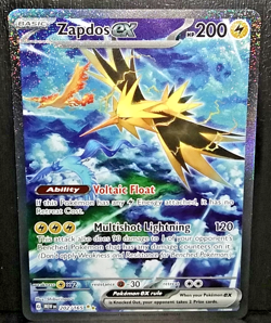 POKEMON SCARLET & VIOLET 151 - ZAPDOS EX #202/165 SPECIAL ILLUSTRATION RARE (NM) - Image 2