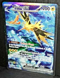 POKEMON SCARLET & VIOLET 151 - ZAPDOS EX #202/165 SPECIAL ILLUSTRATION RARE (NM) - Image 4