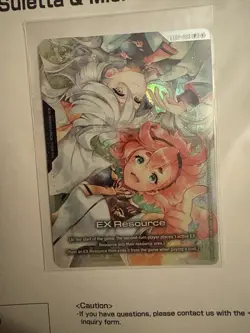 Gundam Card Game Suletta And Miorine Evx02 EX Resource Card Bandai Card Fest - Image 1