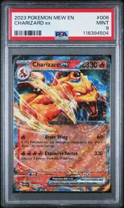 2023 POKEMON MEW EN-151 #006 CHARIZARD ex PSA 9 MINT - Image 1