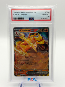 2023 POKEMON MEW EN-151 CHARIZARD EX #006 GEM MT PSA 10 - Image 1