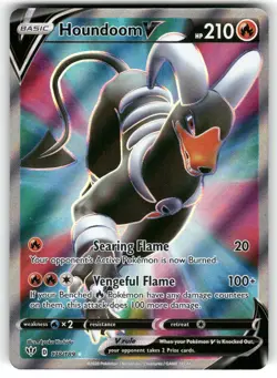 Houndoom V 178/189 Ultra Rare Darkness Ablaze Pokemon Holo Near Mint - Image 1