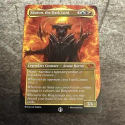 Sauron, the Dark Lord - Custom Art MTG Magic The Gathering Playtest Card - Image 1