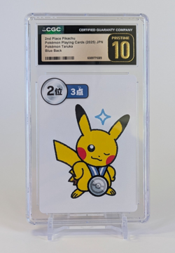 2nd Place Pikachu Pokemon Taruka Playing Cards 2025 JPN Round 2 CGC PRISTINE 10 - Image 1