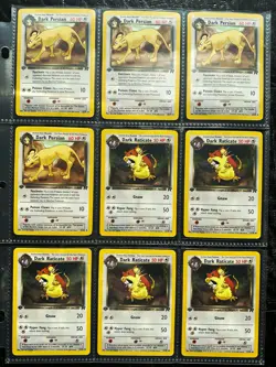 TCG Team Rocket 18 Card Lot Unlimited 2000 Dark Persian/Gloom/Electrode - Image 1