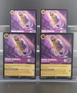Disney Lorcana Bruno Madrigal - Undetected Uncle 0/204 Fabled Super Rare 4 Cards - Image 1