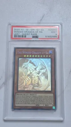 Yu-Gi-Oh! The Winged Dragon of Ra 1st Edition LED7-EN000 PSA 9 Ghost Rare Card - Image 1