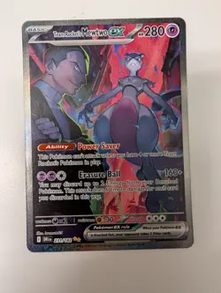 Pokemon TCG Destined Rivals Team Rockets Mewtwo EX Card 231/182 - Image 1