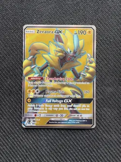 Zeraora GX 201/214 NM Full Art Ultra Rare Sun & Moon Lost Thunder Pokemon Card - Image 1