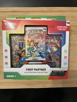 Pokemon TCG First Partner Illustration Collection Series 1 3 Packs/3 Cards - Image 1