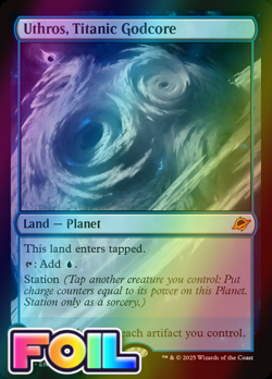 x1 Uthros, Titanic Godcore FOIL EOE Edge of Eternities MTG 260 M/NM 1x - Image 1